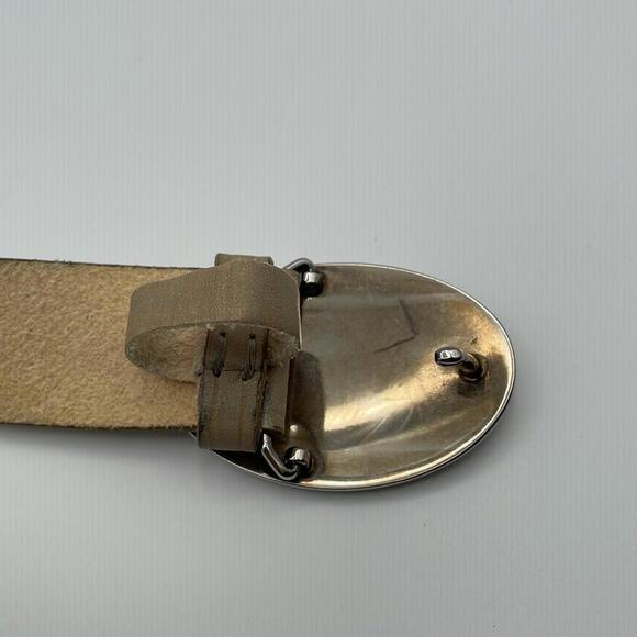 Prada - Classic Saffiano Made in Italy Oval Belt Buckle - Neutral Cream - 36 - Picture 4 of 8